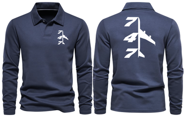 BOEING 747 LONG SLEEVE POLO
